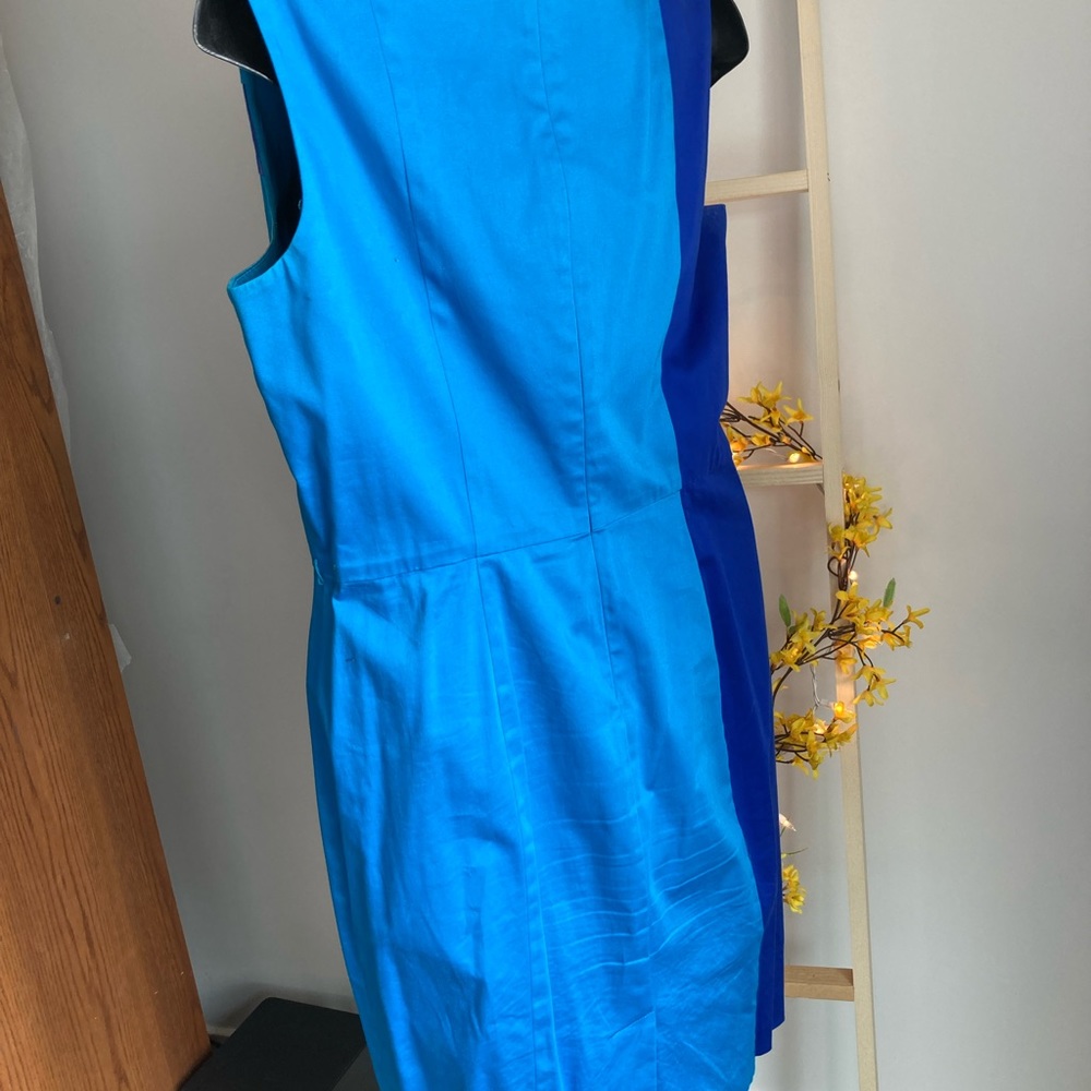 Calvin Klein Color-block Dress, Size 14, blue. - Picture 2 of 5